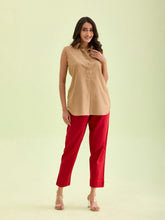 Load image into Gallery viewer, Go Colors Cherry Cotton Pencil Pant

