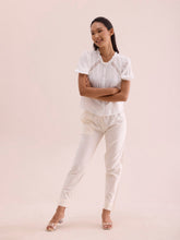 Load image into Gallery viewer, Go Colors Cream Cotton Pencil Pant
