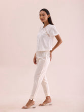 Load image into Gallery viewer, Go Colors Cream Cotton Pencil Pant
