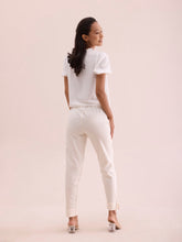Load image into Gallery viewer, Go Colors Cream Cotton Pencil Pant
