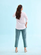 Load image into Gallery viewer, Go Colors Leaf Green Cotton Pencil Pant
