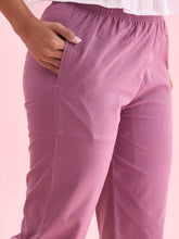 Load image into Gallery viewer, Go Colors Lilac Cotton Pencil Pant
