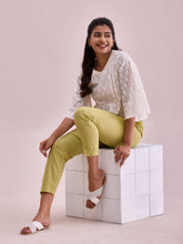 Load image into Gallery viewer, Go Colors Light Pista Cotton Pencil Pant
