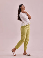 Load image into Gallery viewer, Go Colors Light Pista Cotton Pencil Pant
