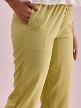 Load image into Gallery viewer, Go Colors Light Pista Cotton Pencil Pant
