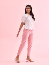 Load image into Gallery viewer, Go Colors Light Pink Cotton Pencil Pant
