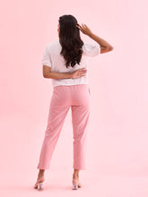 Load image into Gallery viewer, Go Colors Light Pink Cotton Pencil Pant
