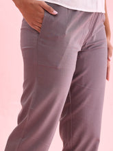 Load image into Gallery viewer, Go Colors Medium Grey Cotton Pencil Pant
