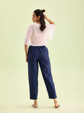 Load image into Gallery viewer, Go Colors Navy Cotton Stripe Pencil Pants
