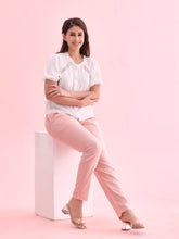 Load image into Gallery viewer, Go Colors Baby Pink Cotton Cambric Cotton Pants
