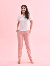 Load image into Gallery viewer, Go Colors Baby Pink Cotton Cambric Cotton Pants
