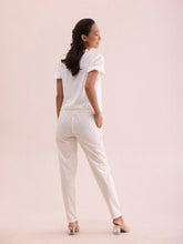 Load image into Gallery viewer, Go Colors Cream Cotton Cambric Cotton Pants
