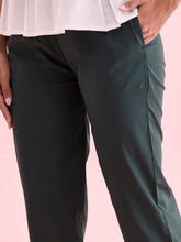 Load image into Gallery viewer, Go Colors Dark Green Cotton Cambric Cotton Pants
