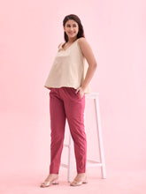 Load image into Gallery viewer, Go Colors Dark Pink Cotton Cambric Cotton Pants
