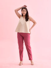 Load image into Gallery viewer, Go Colors Dark Pink Cotton Cambric Cotton Pants
