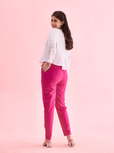 Load image into Gallery viewer, Go Colors Dark Rose Cotton Cambric Cotton Pants

