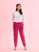 Load image into Gallery viewer, Go Colors Dark Rose Cotton Cambric Cotton Pants
