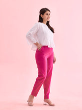 Load image into Gallery viewer, Go Colors Dark Rose Cotton Cambric Cotton Pants
