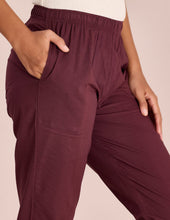 Load image into Gallery viewer, Go Colors Dark Wine Cotton Cambric Cotton Pants
