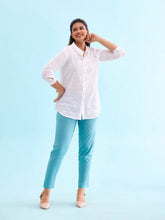 Load image into Gallery viewer, Go Colors Light Mint Cotton Cambric Cotton Pants
