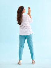 Load image into Gallery viewer, Go Colors Light Mint Cotton Cambric Cotton Pants
