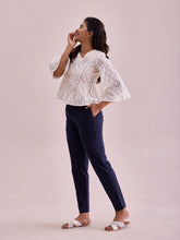 Load image into Gallery viewer, Go Colors Navy Cotton Cambric Cotton Pants
