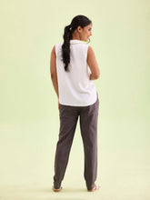 Load image into Gallery viewer, Go Colors Silver Grey Cotton Cambric Cotton Pants
