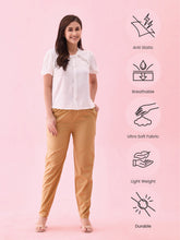 Load image into Gallery viewer, Go Colors Wheat Cotton Cambric Cotton Pants
