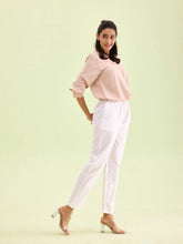 Load image into Gallery viewer, Go Colors White Cotton Cambric Cotton Pants

