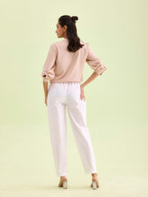 Load image into Gallery viewer, Go Colors White Cotton Cambric Cotton Pants
