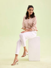 Load image into Gallery viewer, Go Colors White Cotton Cambric Cotton Pants
