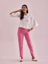Load image into Gallery viewer, Go Colors Young Pink Cotton Cambric Cotton Pants
