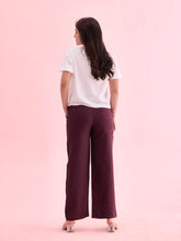 Load image into Gallery viewer, Go Colors Dark Wine Linen Cargo Pants
