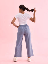 Load image into Gallery viewer, Go Colors Jeans Blue Linen Cargo Pants
