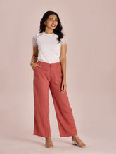 Load image into Gallery viewer, Go Colors Rust Linen Cargo Pants
