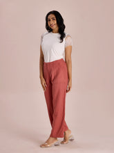 Load image into Gallery viewer, Go Colors Rust Linen Cargo Pants
