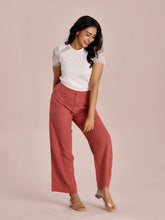 Load image into Gallery viewer, Go Colors Rust Linen Cargo Pants
