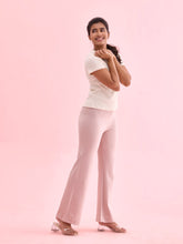 Load image into Gallery viewer, Go Colors Baby Pink Roma Ponte Flared Pant

