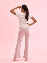 Load image into Gallery viewer, Go Colors Baby Pink Roma Ponte Flared Pant
