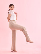 Load image into Gallery viewer, Go Colors Beige Roma Ponte Flared Pant
