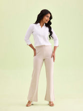 Load image into Gallery viewer, Go Colors Cream Roma Ponte Flared Pant
