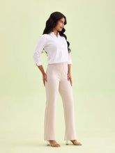 Load image into Gallery viewer, Go Colors Cream Roma Ponte Flared Pant
