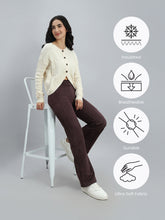 Load image into Gallery viewer, Go Colors Dark Wine Suede Bell Bottom
