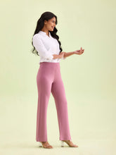 Load image into Gallery viewer, Go Colors Rusty Pink Roma Ponte Flared Pant
