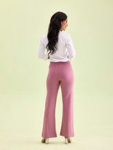 Load image into Gallery viewer, Go Colors Rusty Pink Roma Ponte Flared Pant
