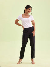 Load image into Gallery viewer, Go Colors Black Polyester Shiny Pants
