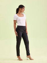 Load image into Gallery viewer, Go Colors Black Polyester Shiny Pants

