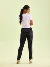 Load image into Gallery viewer, Go Colors Black Polyester Shiny Pants
