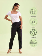 Load image into Gallery viewer, Go Colors Black Polyester Shiny Pants
