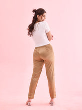Load image into Gallery viewer, Go Colors Deep Gold Polyester Shiny Pants
